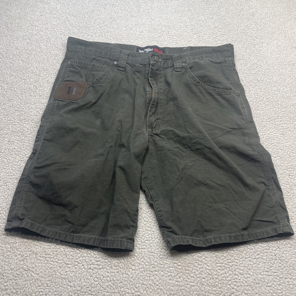 Wrangler Shorts Mens 36 brown Riggs Workwear 3W345LD Ripstop Cargo Utility